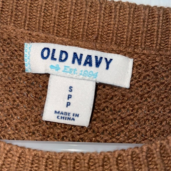 Old Navy Brown Knit Scoop Neck Sweater XS - Picture 3 of 3
